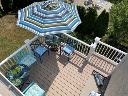 Sandwich, Town Neck Beach Cape Cod vacation rental - First floor deck from upper deck.  Access from sunroom or kitchen