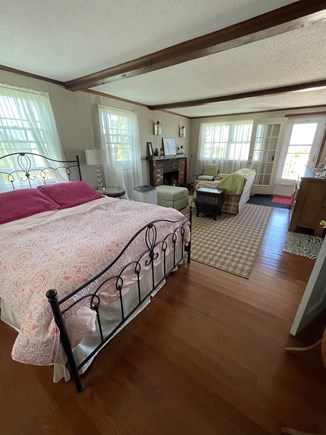Sandwich, Town Neck Beach Cape Cod vacation rental - Master Bedroom with Deck and water views