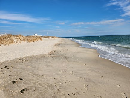 West Dennis Cape Cod vacation rental - South Village Beach at high tide. Parking/dropoff/Life Guards.