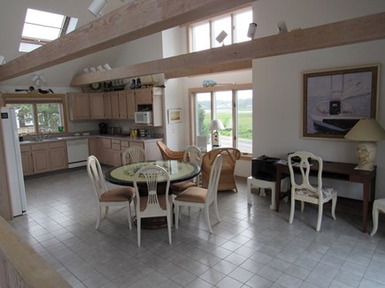 West Dennis Cape Cod vacation rental - Large kitchen, dining  w/handcrafted table and office work table.