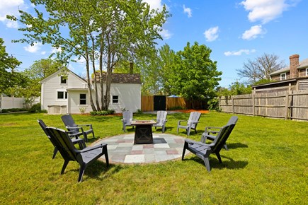 West Harwich Cape Cod vacation rental - Firepit in spacious back yard