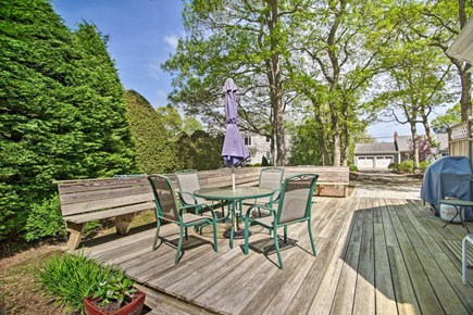 East Falmouth Cape Cod vacation rental - Spacious deck with gas grill and private yard