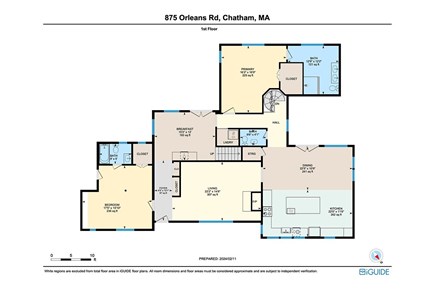 Chatham Cape Cod vacation rental - Main level floor plan