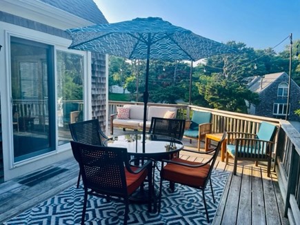 Harwich Cape Cod vacation rental - Deck with two sitting areas, gas grill