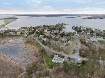 Bourne, Mashnee Island Cape Cod vacation rental - Arial view of house and surround