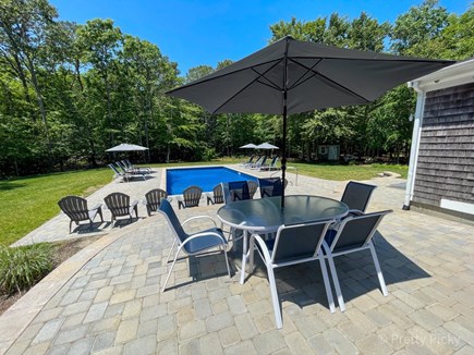 Brewster Cape Cod vacation rental - Raised up patio leads directly down to the pool patio