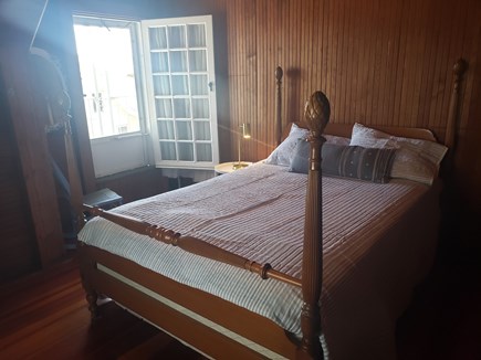 Onset MA vacation rental - Front bedroom (Double/Full bed), 2 windows, ceiling fan