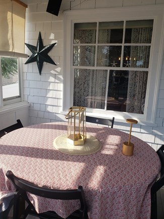Onset MA vacation rental - Porch with dining table