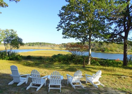 Dennis Port Cape Cod vacation rental - Relax in back yard in our Adirondack chairs, or…