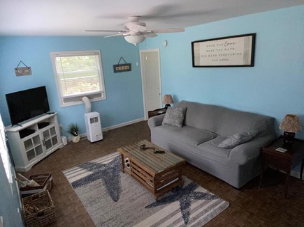 Eastham Cape Cod vacation rental - Living room with smart tv, x-box, air conditioner and ceiling fan