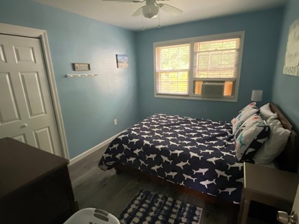 Eastham Cape Cod vacation rental - “Master” bedroom with full sized bed, air conditioner.
