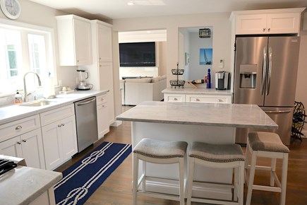 Harwich Cape Cod vacation rental - Beautifully renovated kitchen.  Island seats three