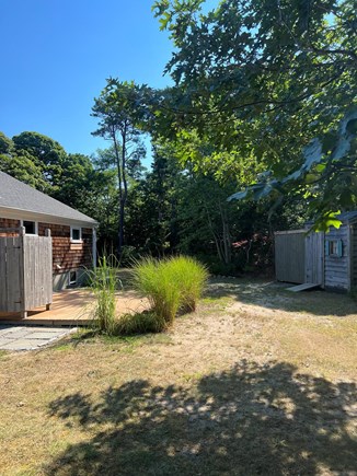 Eastham Cape Cod vacation rental - Rear yard and deck and outdoor shower