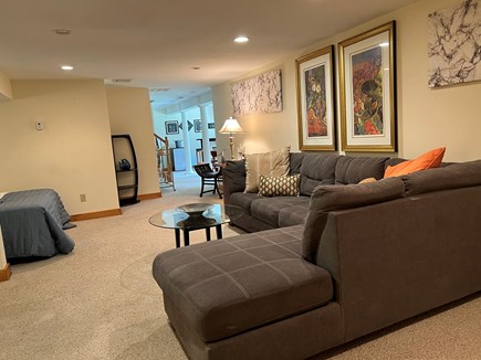 Centerville Cape Cod vacation rental - Bedroom 5/ lounge room in finished basement Queen size bed
