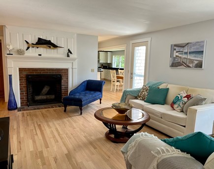 Centerville Cape Cod vacation rental - Living room with new hardwood floors and TV