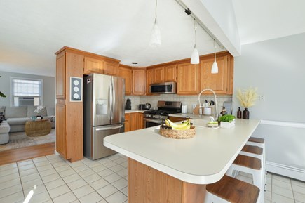 E. Falmouth Cape Cod vacation rental - Kitchen with stainless steel appliances