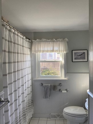 Yarmouthport/Off 6A Cape Cod vacation rental - Full bath, fan, view of enclosed yard and garden