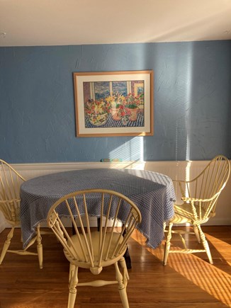 Yarmouthport/Off 6A Cape Cod vacation rental - Sunny dining area off of kitchen with direct access to yard/patio