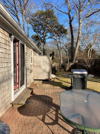 Yarmouthport/Off 6A Cape Cod vacation rental - Enclosed yard, outdoor shower, patio, table&chairs, grill