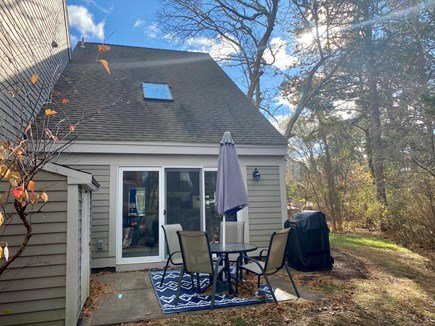 Ocean Edge Cape Cod vacation rental - Patio with Outdoor Furniture, Umbrella and Gas Grill