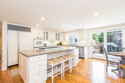 Osterville Cape Cod vacation rental - Kitchen - large center island, gas stove, dual ovens, dishwasher