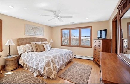 Wareham MA vacation rental - Master bedroom overlooking the bay. This room has a King size bed