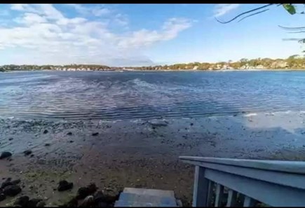 Wareham MA vacation rental - Approx 20 Stairs behind house leading down to beach at low tide