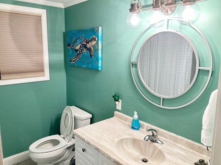 West Yarmouth Cape Cod vacation rental - Whimsical bathroom closest to the kids and second queen bedroom