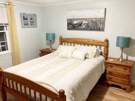 West Yarmouth Cape Cod vacation rental - Beachy second bedroom with queen foam-top bed and TV.