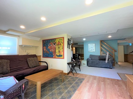 Harwich, Great Sand Lakes Cape Cod vacation rental - Lower level with futon