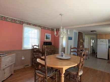 Harwich, Great Sand Lakes Cape Cod vacation rental - kitchen dining table and open kitchen