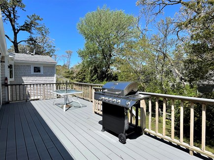 Harwich, Great Sand Lakes Cape Cod vacation rental - Deck with gas grille and furniture not shown here