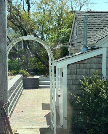 Dennis, Sea Rose Cottage Cape Cod vacation rental - New retaining wall and side patio