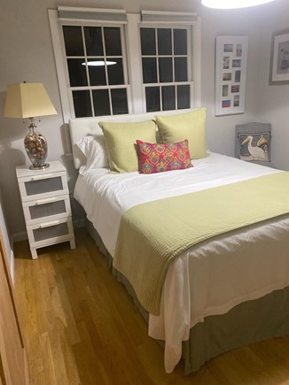 West Yarmouth Cape Cod vacation rental - 4th Sleep area w queen off kitchen & 3 windows next to bathroom
