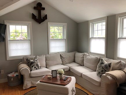 Mashpee Cape Cod vacation rental - Living room offers comfortable seating with Samsung Smart TV.