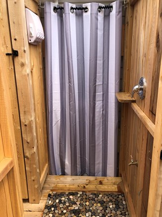 Mashpee Cape Cod vacation rental - Private fully enclosed outdoor shower with foot rinse station.