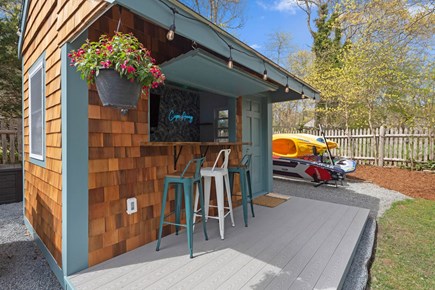 South Yarmouth Cape Cod vacation rental - Enjoy the yard and your stay at the Cape Away bar shed!