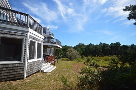 Truro Cape Cod vacation rental - Deck views from the back yard