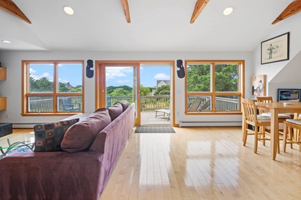 Truro Cape Cod vacation rental - Second floor living area with fireplace