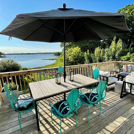 Bourne, Buzzards Bay Cape Cod vacation rental - Outdoor dining with a gorgeous view!