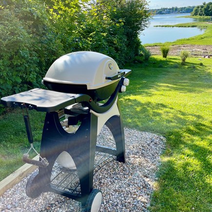 Bourne, Buzzards Bay Cape Cod vacation rental - Weber grill.  Grilling with a view!