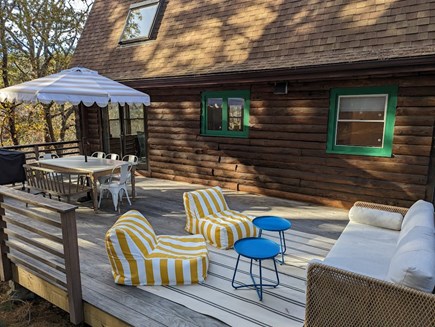 Wellfleet Cape Cod vacation rental - Deck Dining and Living Space