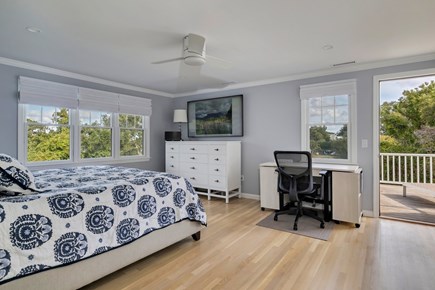Orleans Cape Cod vacation rental - Second floor primary bedroom with king size bed and work station