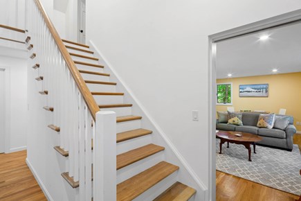 Brewster Cape Cod vacation rental - Inviting Foyer with stairs leading to two bedrooms and bathrooms