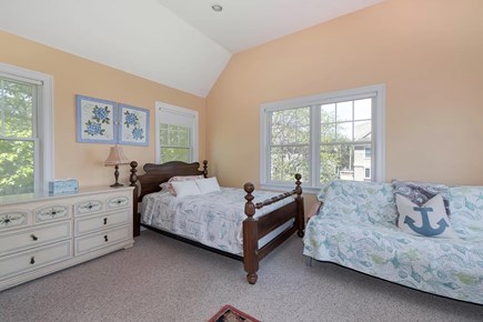 Mashpee, Rock Landing, New Seabury Cape Cod vacation rental - Kids bunk room with full bed and bunk beds