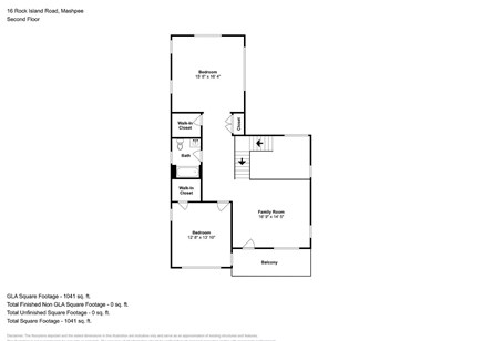 New Seabury Cape Cod vacation rental - Second floor layout