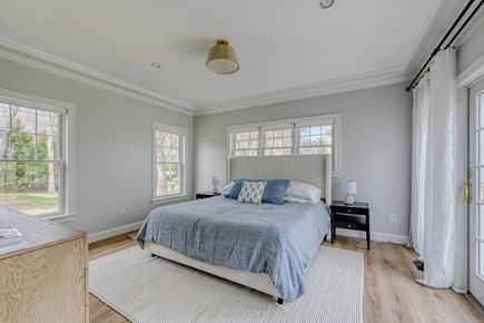 New Seabury Cape Cod vacation rental - First floor bedroom. King bed with sliding door to deck