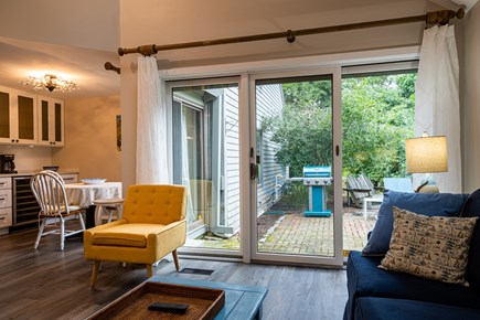 Mashpee Cape Cod vacation rental - Living room and patio