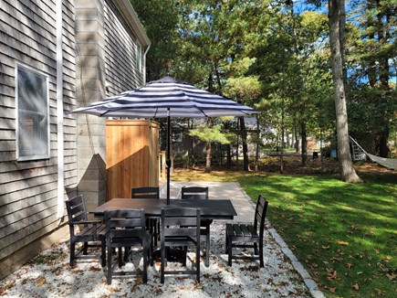 Falmouth, Oyster Shore Cottage Cape Cod vacation rental - Outdoor dining and shower
