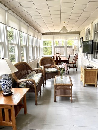 Brewster Cape Cod vacation rental - The breezy and cool porch by the back yard